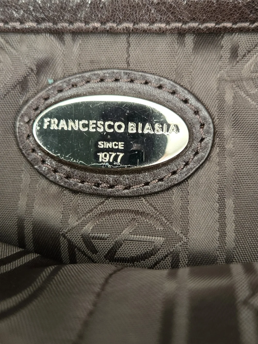 Francesco Biasia Brown Leather Backpack Italian Slouchy Minimalist Bag